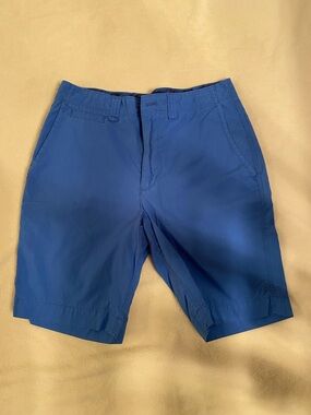 Chaps Blue Flat-Front Men's Casual Shorts